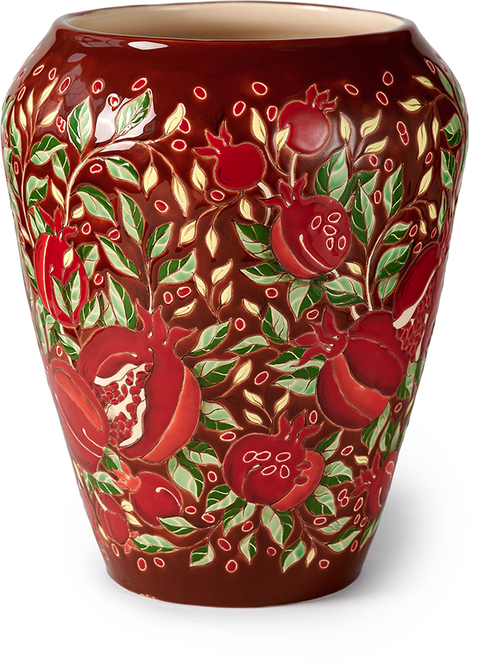 Ваза «Гранаты на коричневом»