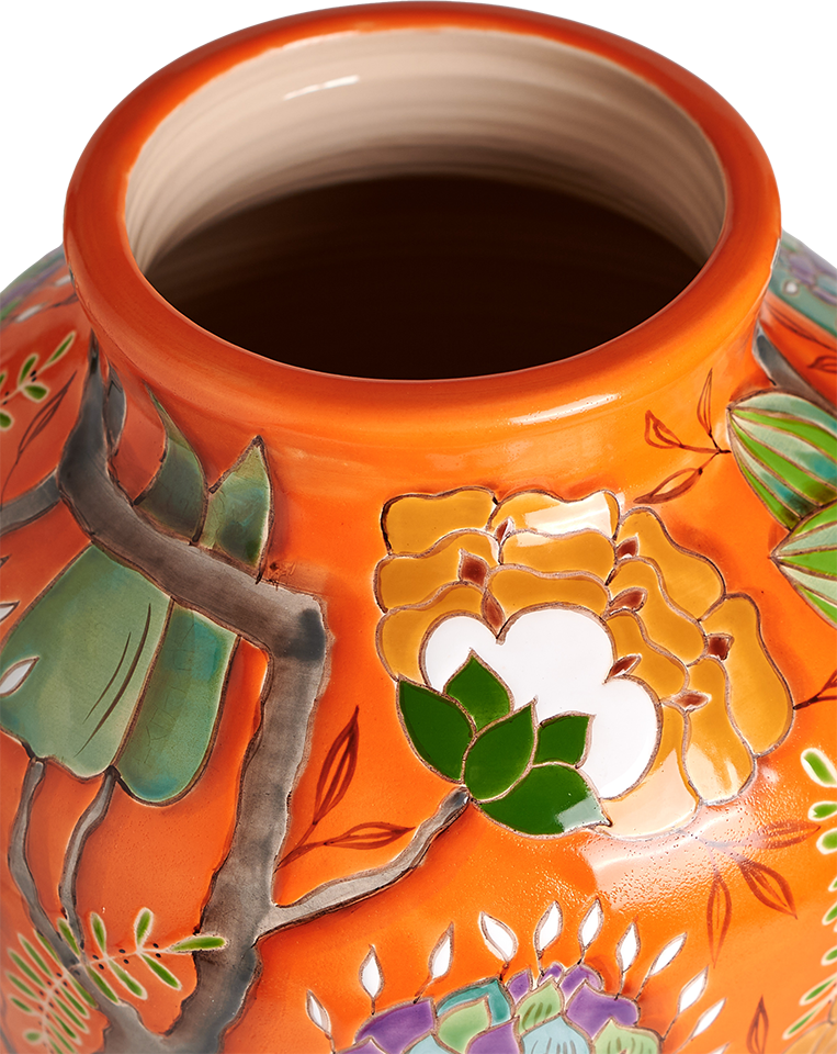 Ваза «Тропики на оранжевом»