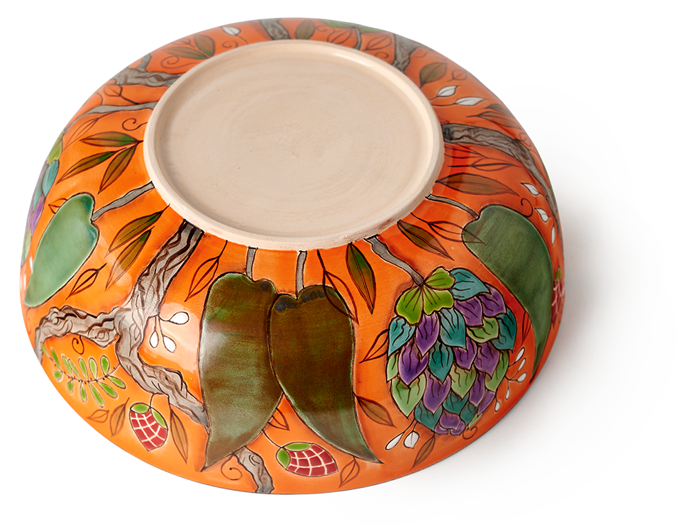 Салатник Тропики на оранжевом