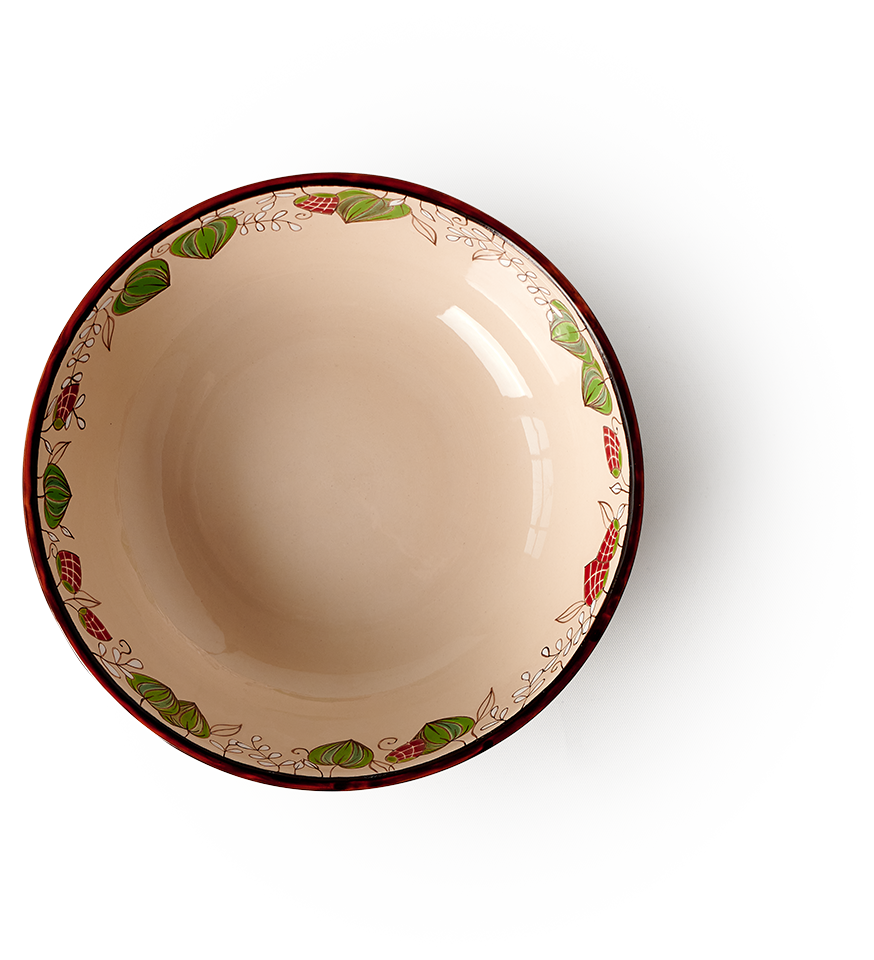 Салатник Тропики на оранжевом