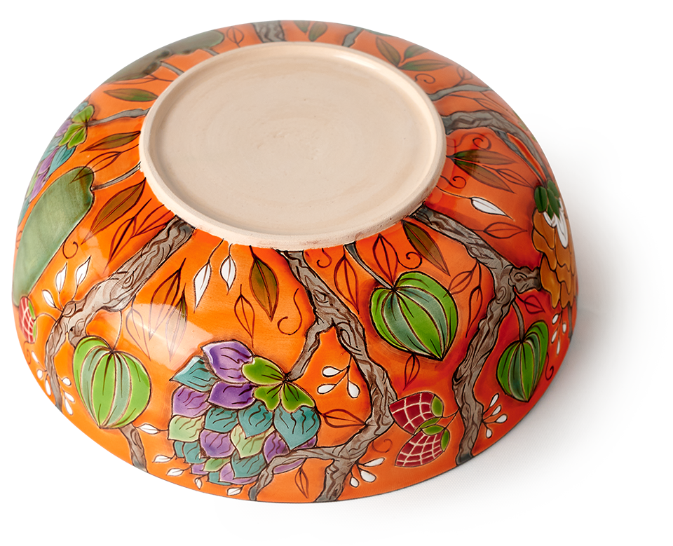 Салатник Тропики на оранжевом