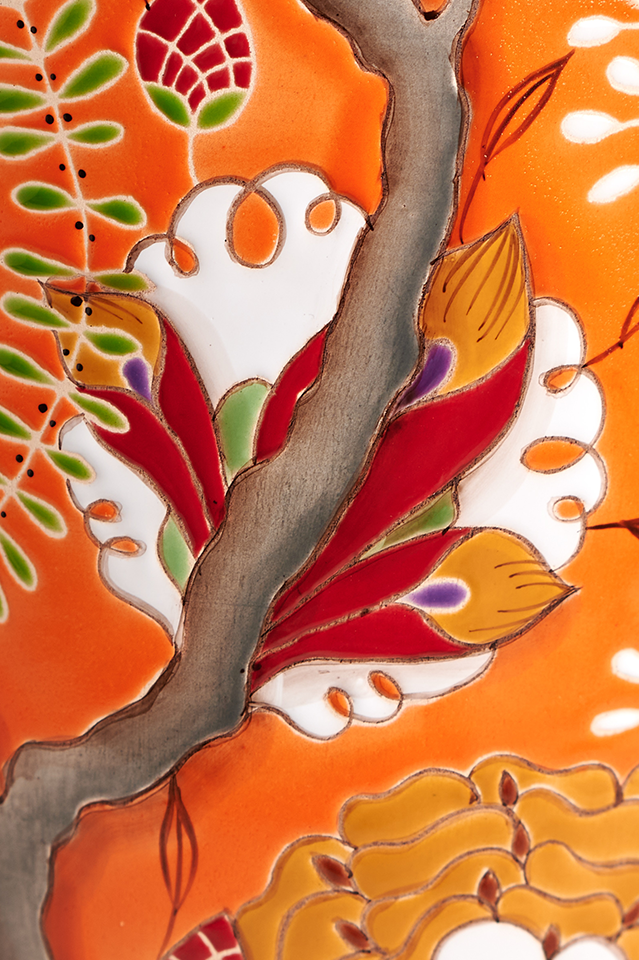 Ваза «Тропики на оранжевом»