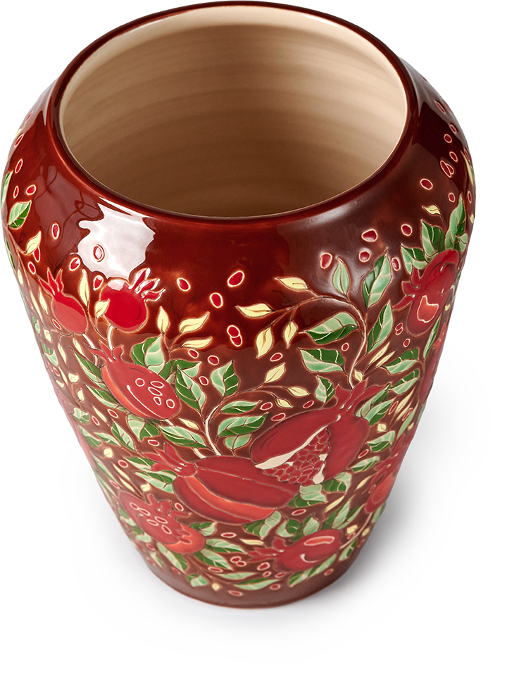 Ваза «Гранаты на коричневом»