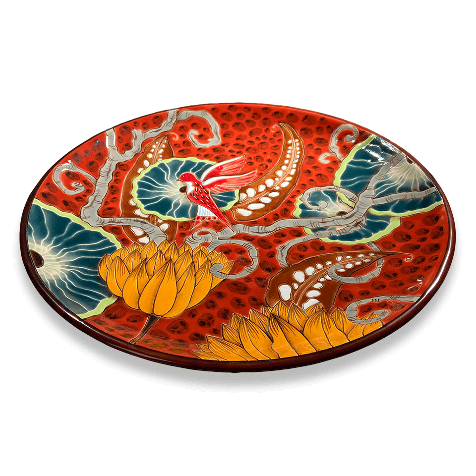 Тарелка Тропики с птицей