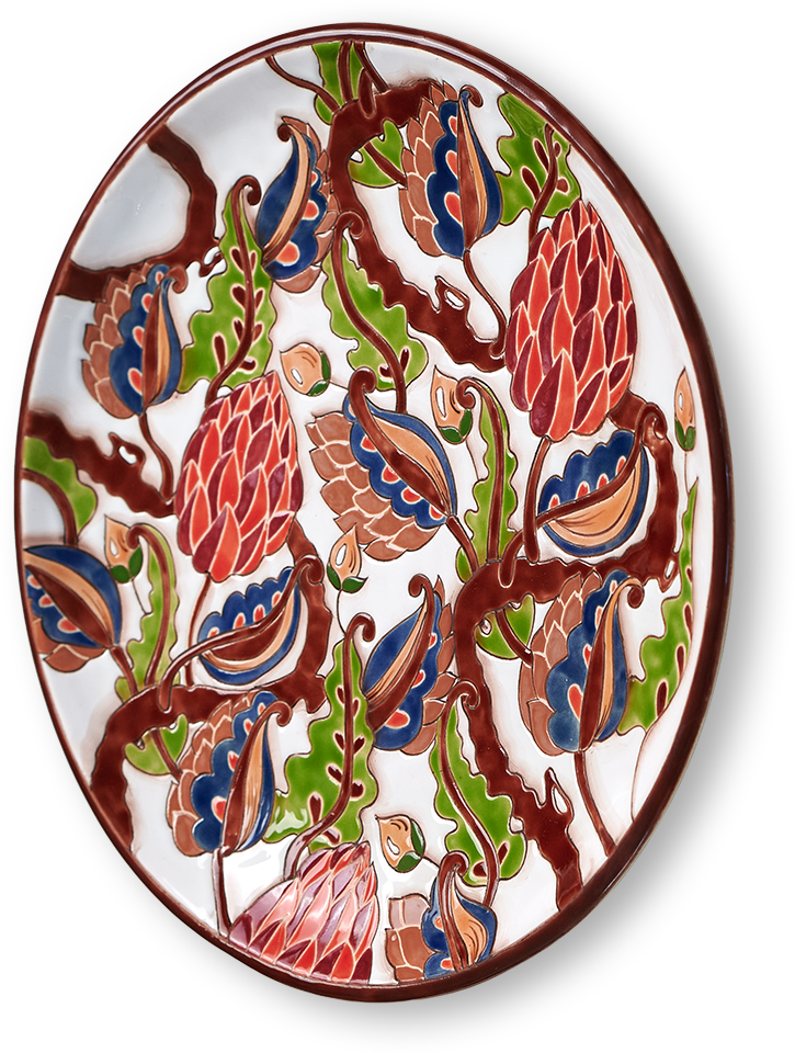 Тарелка Тропический паттерн