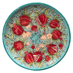 Тарелка Гранаты с новыми цветами