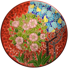 Тарелка Груша с шиповником