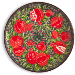 Тарелка Гранаты на сером