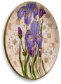 Тарелка Лоскутная Ирисы