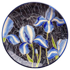 Тарелка Ирис на черном