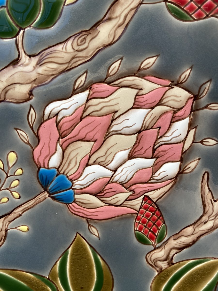 Тарелка Тропики на сером