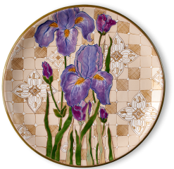 Тарелка Лоскутная Ирисы