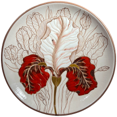 Тарелка Ирис красный